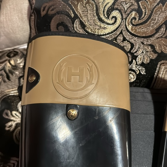 HUNTER Regent Carlyle Two Tone Riding Boots BLACK-CAMEL / SIZE 8 - Picture 5 of 8